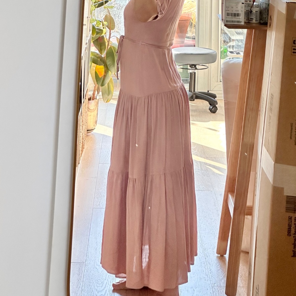 CHRISTY DAWN Augusta Wrap Dress Blush S NWT - Picture 3 of 6